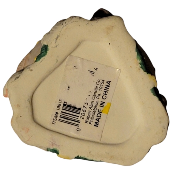 Vtg Candle Holder Tea Light Easter Bunny Rabbit Egg Flowers Jellybeans - Picture 5 of 7